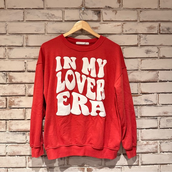 Altar'd State Tops - Altar'd State Red In My Lover Era Crewneck Sweatshirt
